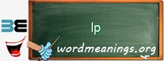 WordMeaning blackboard for lp